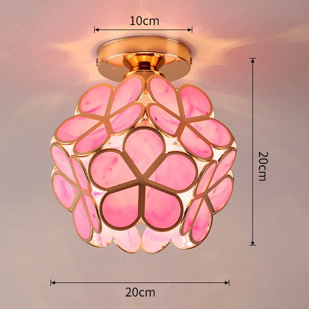 Crystal Petal Ceiling Light Modern Aisle Porch Balcony LED Lamps for Bedroom Living Room Corridor Balcony Nodic Lights