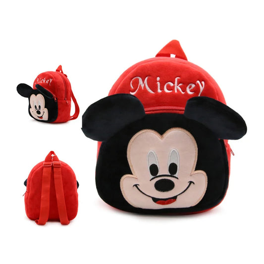 Mickey Mouse Plush Backpack Children's Baby Schoolbag SpidSuffolk Hello Kitty TrueMouse Minnie Winnie The Pooh Stitch