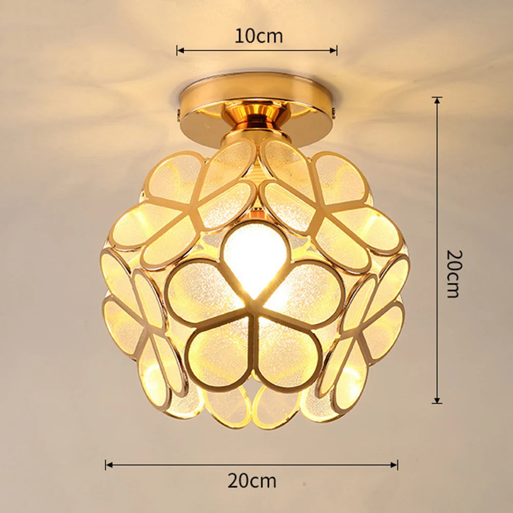 Crystal Petal Ceiling Light Modern Aisle Porch Balcony LED Lamps for Bedroom Living Room Corridor Balcony Nodic Lights