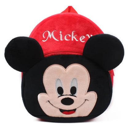 Mickey Mouse Plush Backpack Children's Baby Schoolbag SpidSuffolk Hello Kitty TrueMouse Minnie Winnie The Pooh Stitch