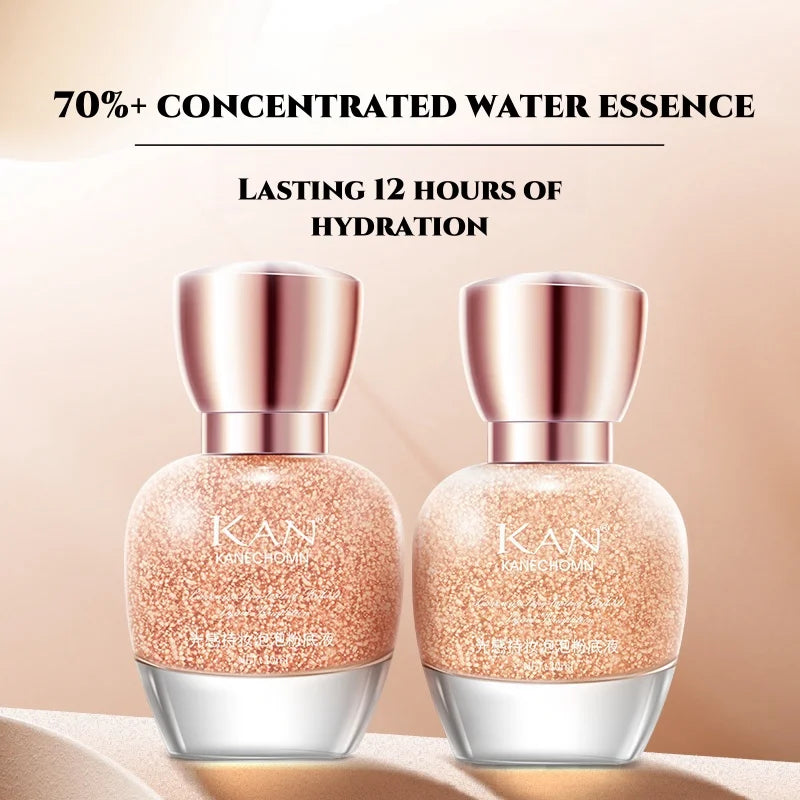 KAN Bubble Foundation with Luminous Hold, 12 hours of makeup retention.