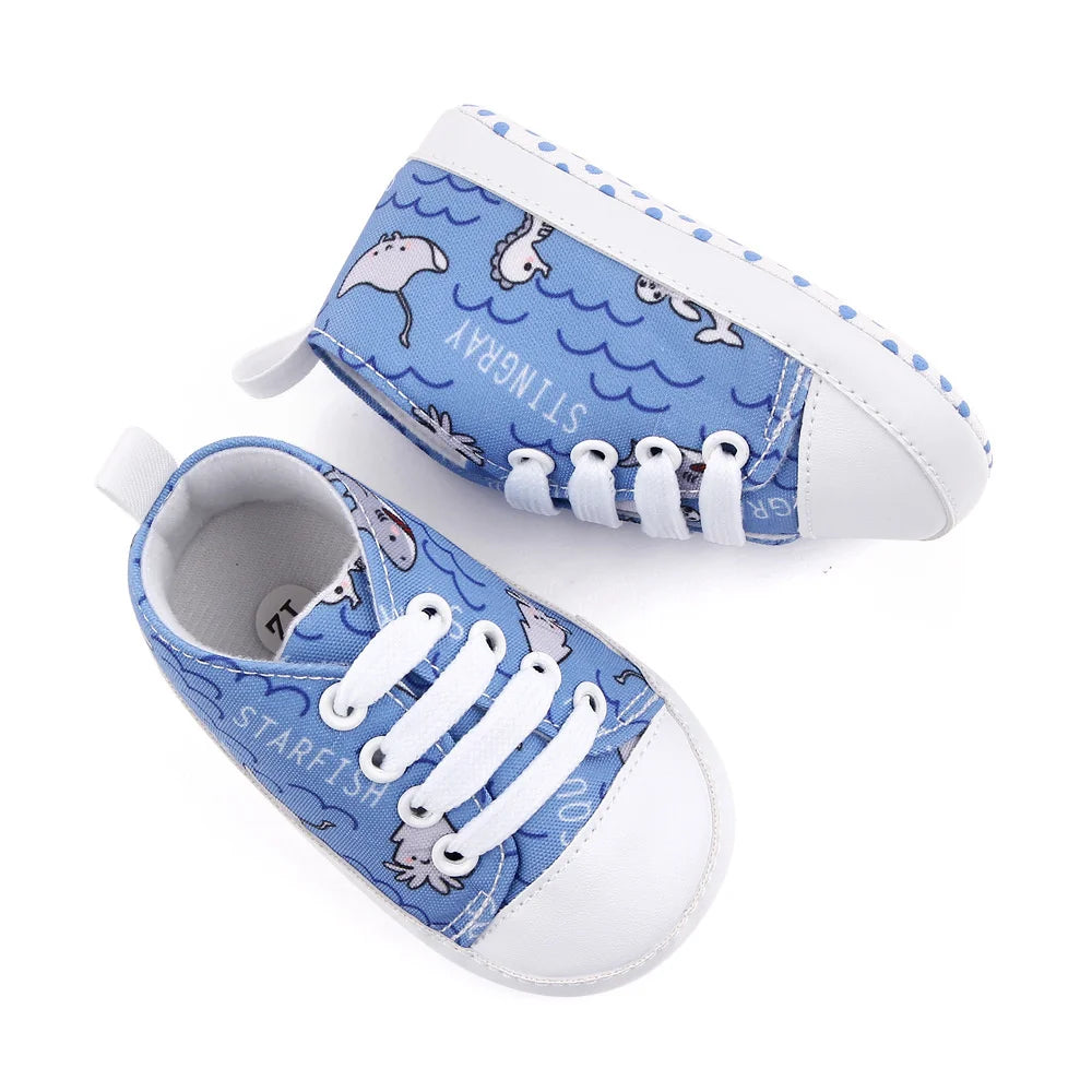 1 Pairs Lytwtw's Spring Autumn Cute Cartoon Strawberry Ice Cream Mustache Sports Baby Toddler Shoes Soft Sole Baby First Walkers