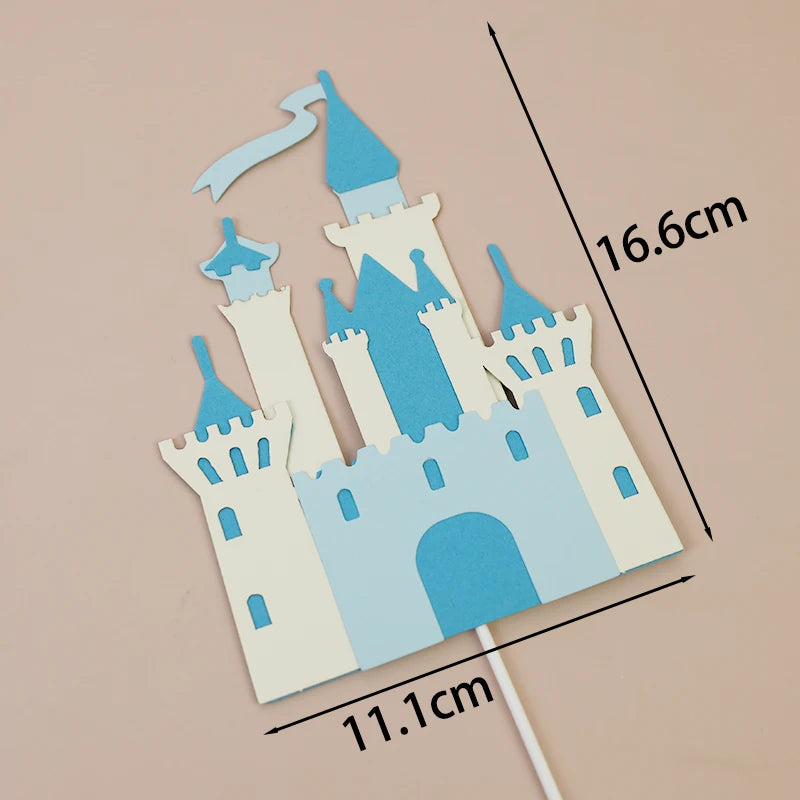 Princess Prince Castle Happy Birthday Decoration Home Dinner Baking Cupcake Cake Topper Cake Flags Event Pary Supplies Love Gift
