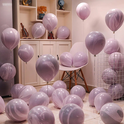 10/20/30pcs 12inch Christmas Marble Agate Latex Balloon Wedding Supplies Happy Birthday Party Kid Toy Baby Shower Globos selling