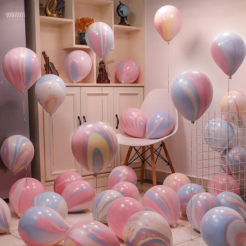 10/20/30pcs 12inch Christmas Marble Agate Latex Balloon Wedding Supplies Happy Birthday Party Kid Toy Baby Shower Globos selling