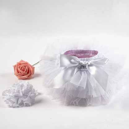 Baby Girls Tulle Tutu Bloomers Infant Newborn Diapers Cover 2pcs Short Skirts+Headband Set Girls Skirts Rainbow Baby Skirt