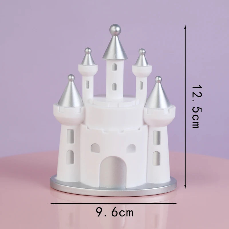 Princess Prince Castle Happy Birthday Decoration Home Dinner Baking Cupcake Cake Topper Cake Flags Event Pary Supplies Love Gift