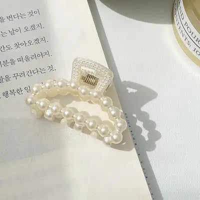 2021 New Fashion Exquisite Medium Small Pearl Geometric Hairpin Hair Crab Hair Claws Women Girl Hair Accessories Headwear