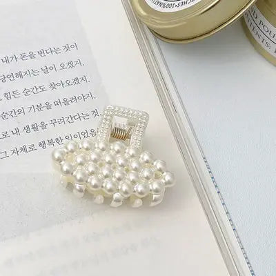 2021 New Fashion Exquisite Medium Small Pearl Geometric Hairpin Hair Crab Hair Claws Women Girl Hair Accessories Headwear