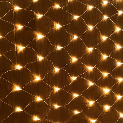 2x2M 3X2M 6X4M LED Christmas Net Light Outdoor Garden Net Mesh Fairy Garland Light Holiday Wedding Party Backdrop Curtain Light
