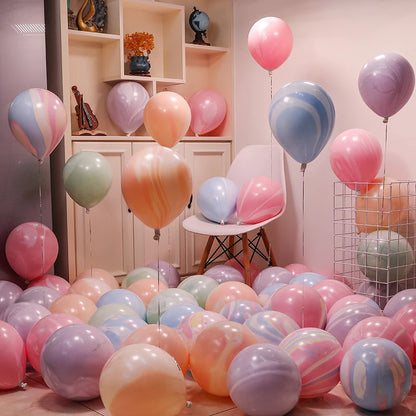 10/20/30pcs 12inch Christmas Marble Agate Latex Balloon Wedding Supplies Happy Birthday Party Kid Toy Baby Shower Globos selling