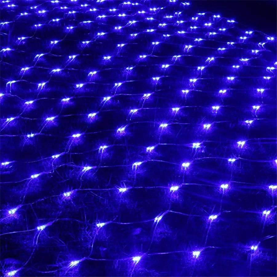 2x2M 3X2M 6X4M LED Christmas Net Light Outdoor Garden Net Mesh Fairy Garland Light Holiday Wedding Party Backdrop Curtain Light