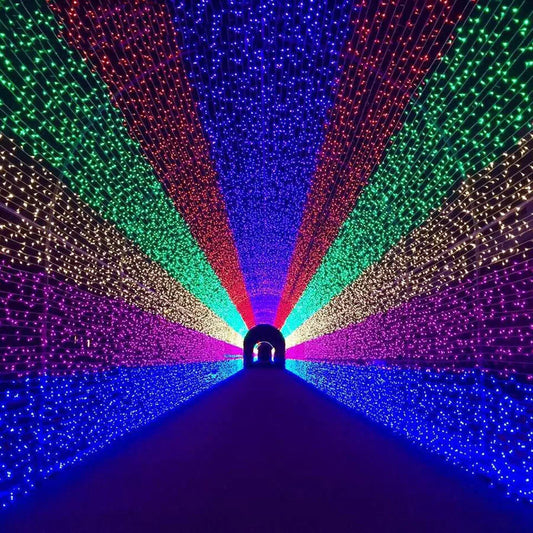 2x2M 3X2M 6X4M LED Christmas Net Light Outdoor Garden Net Mesh Fairy Garland Light Holiday Wedding Party Backdrop Curtain Light