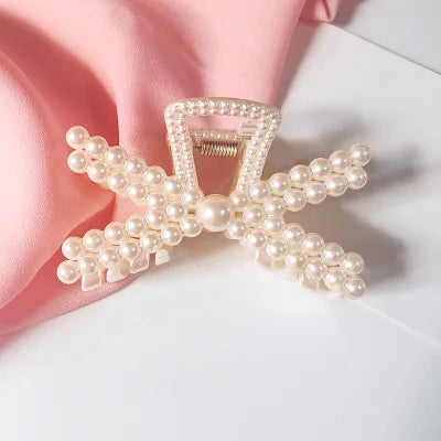 2021 New Fashion Exquisite Medium Small Pearl Geometric Hairpin Hair Crab Hair Claws Women Girl Hair Accessories Headwear