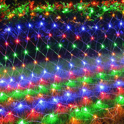 2x2M 3X2M 6X4M LED Christmas Net Light Outdoor Garden Net Mesh Fairy Garland Light Holiday Wedding Party Backdrop Curtain Light