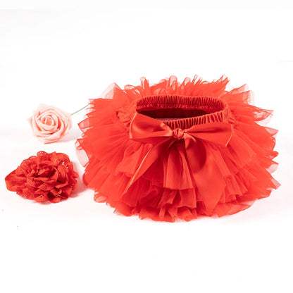 Baby Girls Tulle Tutu Bloomers Infant Newborn Diapers Cover 2pcs Short Skirts+Headband Set Girls Skirts Rainbow Baby Skirt