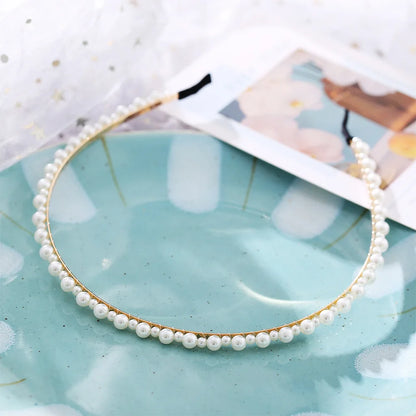Yobest Fashion 2024 New Elegant Full Pearls Hairbands for Women Sweet Headband Hair Bundle Lady Hair Hoops Accessories