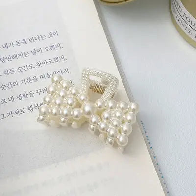 2021 New Fashion Exquisite Medium Small Pearl Geometric Hairpin Hair Crab Hair Claws Women Girl Hair Accessories Headwear