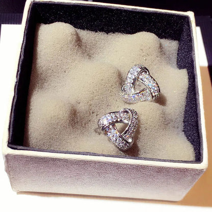 Top Quality Bling AAA Zircon Earrings Exquisite Cycle Round Buckle Earring Temperament Wedding Charm Luxury Romantic Jewelry