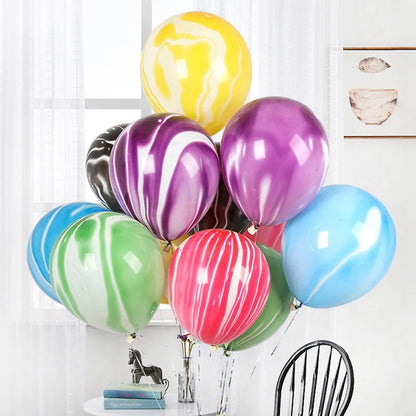 10/20/30pcs 12inch Christmas Marble Agate Latex Balloon Wedding Supplies Happy Birthday Party Kid Toy Baby Shower Globos selling