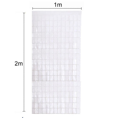 2M Backdrop Fornite Rain For Photo Zone Birthday Decoration Wedding Decor Christmas Tinsel Glitter Foil Backdrop Party Curtain