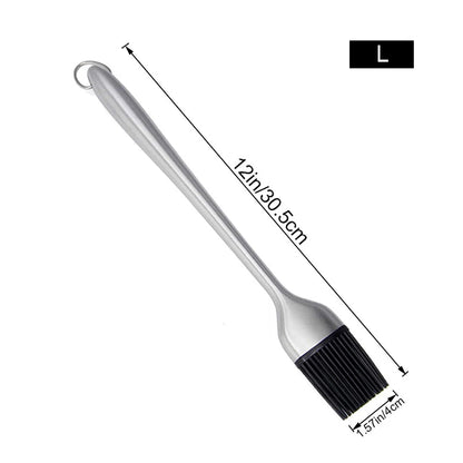Silicone Basting Brush BBQ Grill Oil Sauce Brush Stainless Steel Handle Oil Brushes Butter Bread Brush BBQ Kitchen Accessories