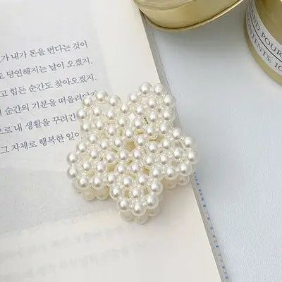 2021 New Fashion Exquisite Medium Small Pearl Geometric Hairpin Hair Crab Hair Claws Women Girl Hair Accessories Headwear