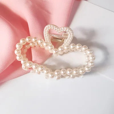 2021 New Fashion Exquisite Medium Small Pearl Geometric Hairpin Hair Crab Hair Claws Women Girl Hair Accessories Headwear