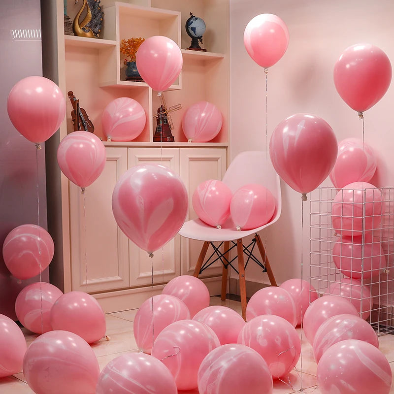 10/20/30pcs 12inch Christmas Marble Agate Latex Balloon Wedding Supplies Happy Birthday Party Kid Toy Baby Shower Globos selling