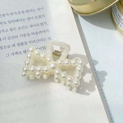 2021 New Fashion Exquisite Medium Small Pearl Geometric Hairpin Hair Crab Hair Claws Women Girl Hair Accessories Headwear