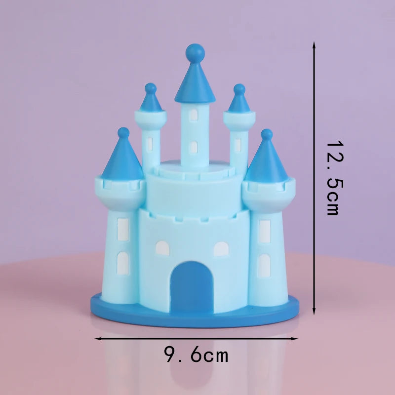 Princess Prince Castle Happy Birthday Decoration Home Dinner Baking Cupcake Cake Topper Cake Flags Event Pary Supplies Love Gift