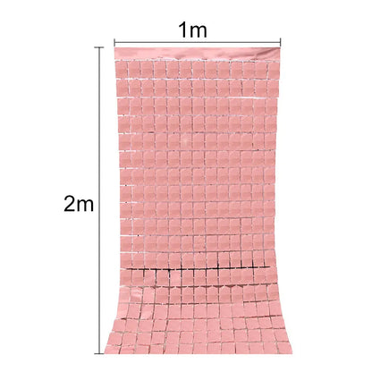 2M Backdrop Fornite Rain For Photo Zone Birthday Decoration Wedding Decor Christmas Tinsel Glitter Foil Backdrop Party Curtain