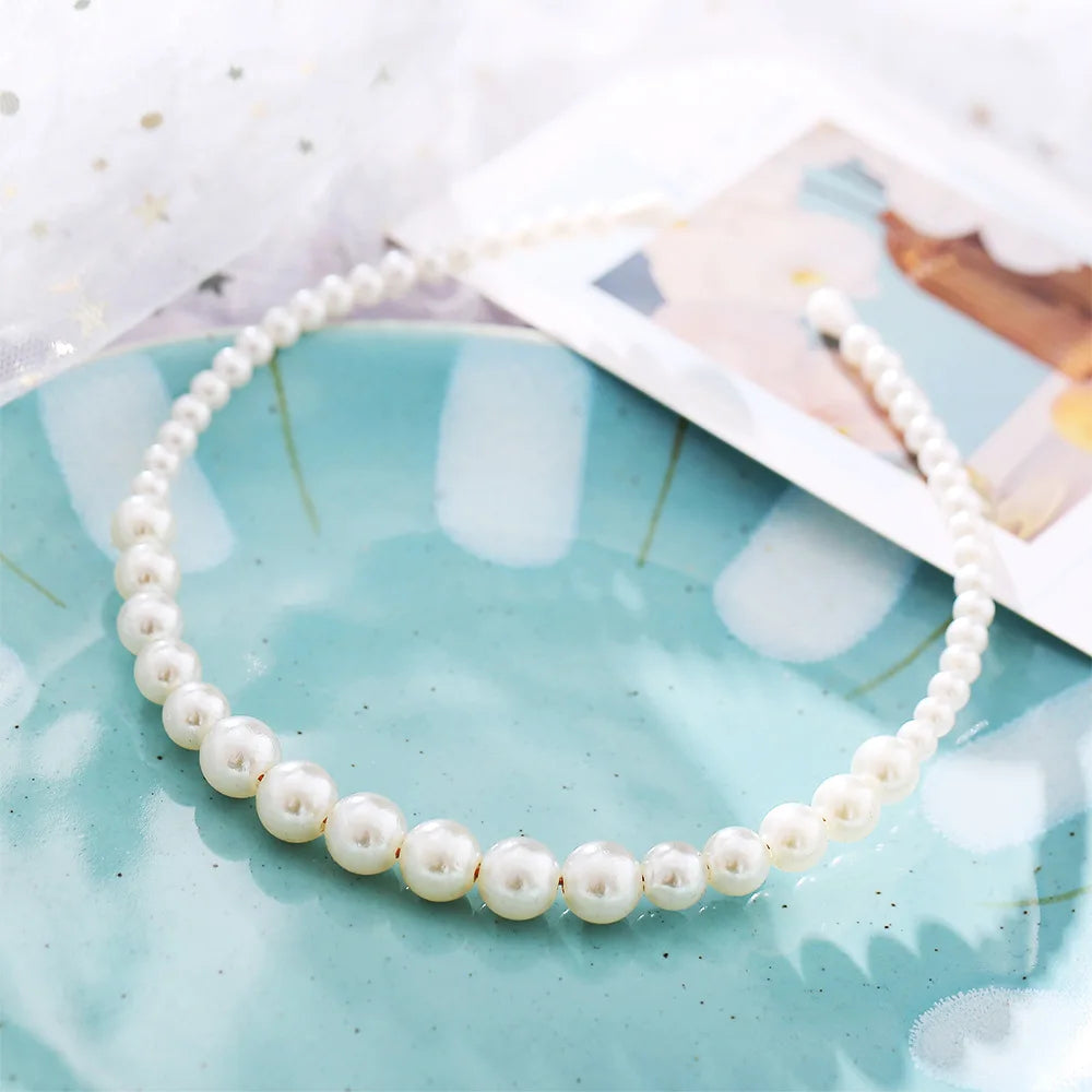 Yobest Fashion 2024 New Elegant Full Pearls Hairbands for Women Sweet Headband Hair Bundle Lady Hair Hoops Accessories