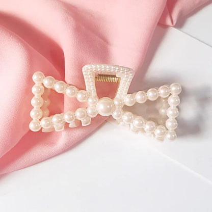 2021 New Fashion Exquisite Medium Small Pearl Geometric Hairpin Hair Crab Hair Claws Women Girl Hair Accessories Headwear