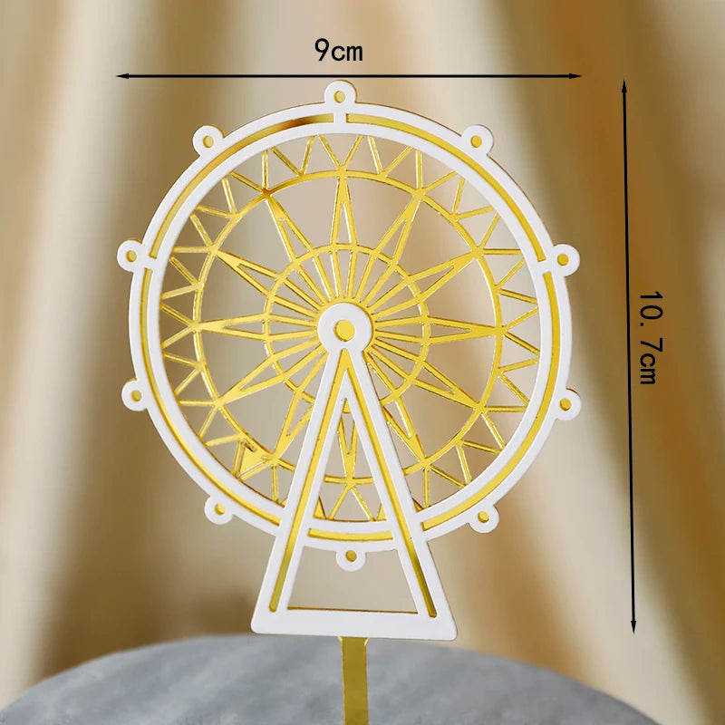 Princess Prince Castle Happy Birthday Decoration Home Dinner Baking Cupcake Cake Topper Cake Flags Event Pary Supplies Love Gift