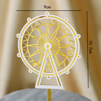 Princess Prince Castle Happy Birthday Decoration Home Dinner Baking Cupcake Cake Topper Cake Flags Event Pary Supplies Love Gift