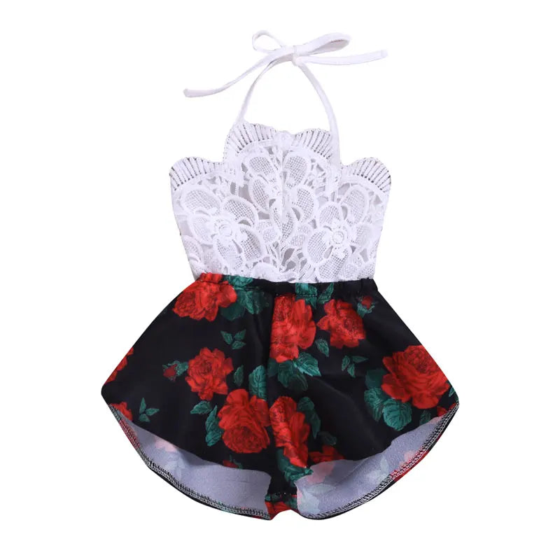 Cute Newborn Baby Girls Rompers Flower Infant Baby Clothes Sleeveless Jumpsuit Playsuit Summer Baby Costumes