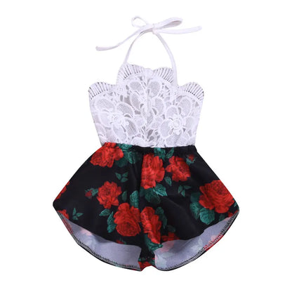 Cute Newborn Baby Girls Rompers Flower Infant Baby Clothes Sleeveless Jumpsuit Playsuit Summer Baby Costumes