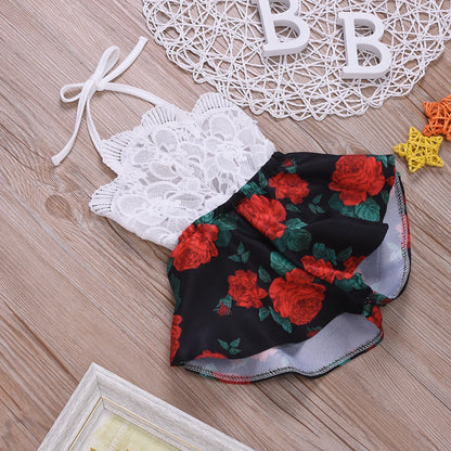 Cute Newborn Baby Girls Rompers Flower Infant Baby Clothes Sleeveless Jumpsuit Playsuit Summer Baby Costumes