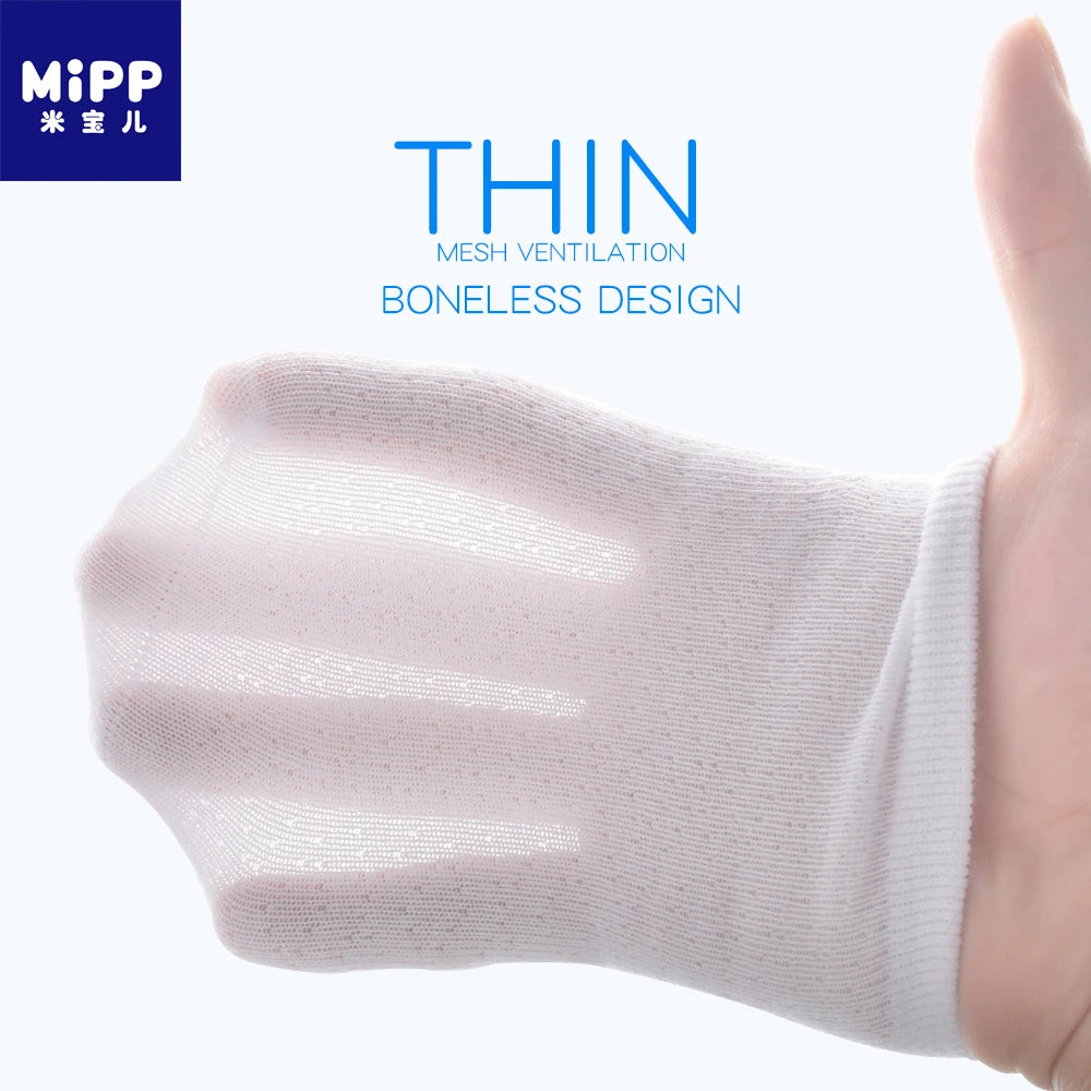 MIPP brand new product 2018 summer girl boy ultra-thin mesh socks solid color children's socks 5 pairs/lot