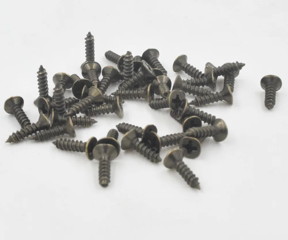 500Pcs 2*6mm 2*8mm 2.5*8mm 2.5*10mm 3x8mm Flat head screw Carpenter's small screw Furniture wooden box hardware accessories
