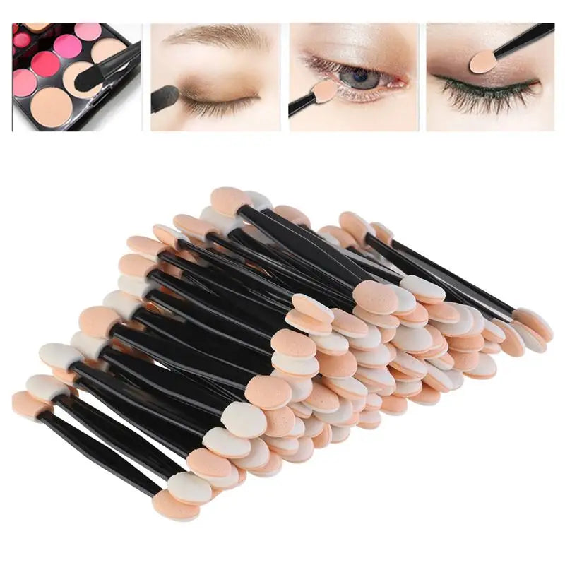 Hot Fashion 30/5Pcs Pro Sponge Stick Eye Shadow Brush Applicator Cosmetic Make up  Double-head Eyeshadow Brush For Women Makeups