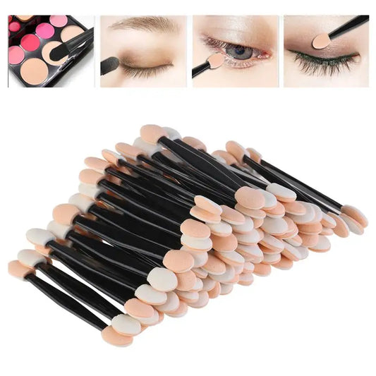 Hot Fashion 30/5Pcs Pro Sponge Stick Eye Shadow Brush Applicator Cosmetic Make up  Double-head Eyeshadow Brush For Women Makeups