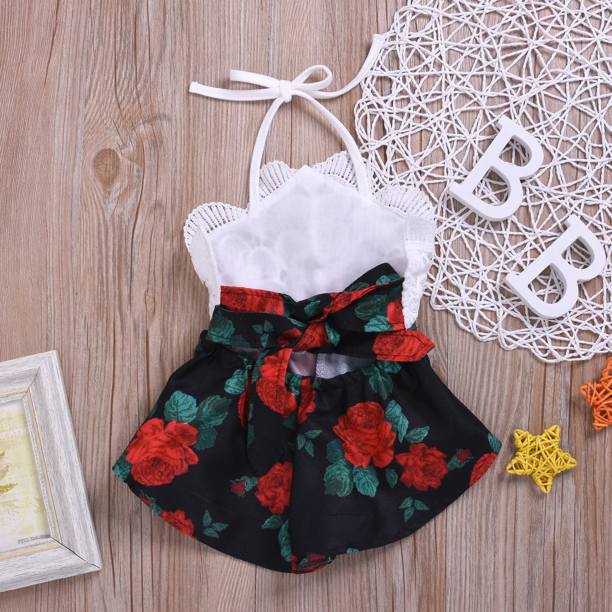 Cute Newborn Baby Girls Rompers Flower Infant Baby Clothes Sleeveless Jumpsuit Playsuit Summer Baby Costumes