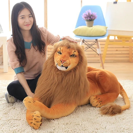 1pc 30-90cm Lifelike Lion Plush Toys for Children Kids Cute Animal Doll Cartoon Stuffed Toy Birthday Gift Home Decor