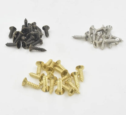 500Pcs 2*6mm 2*8mm 2.5*8mm 2.5*10mm 3x8mm Flat head screw Carpenter's small screw Furniture wooden box hardware accessories