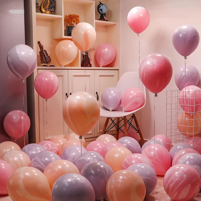 10/20/30pcs 12inch Christmas Marble Agate Latex Balloon Wedding Supplies Happy Birthday Party Kid Toy Baby Shower Globos selling