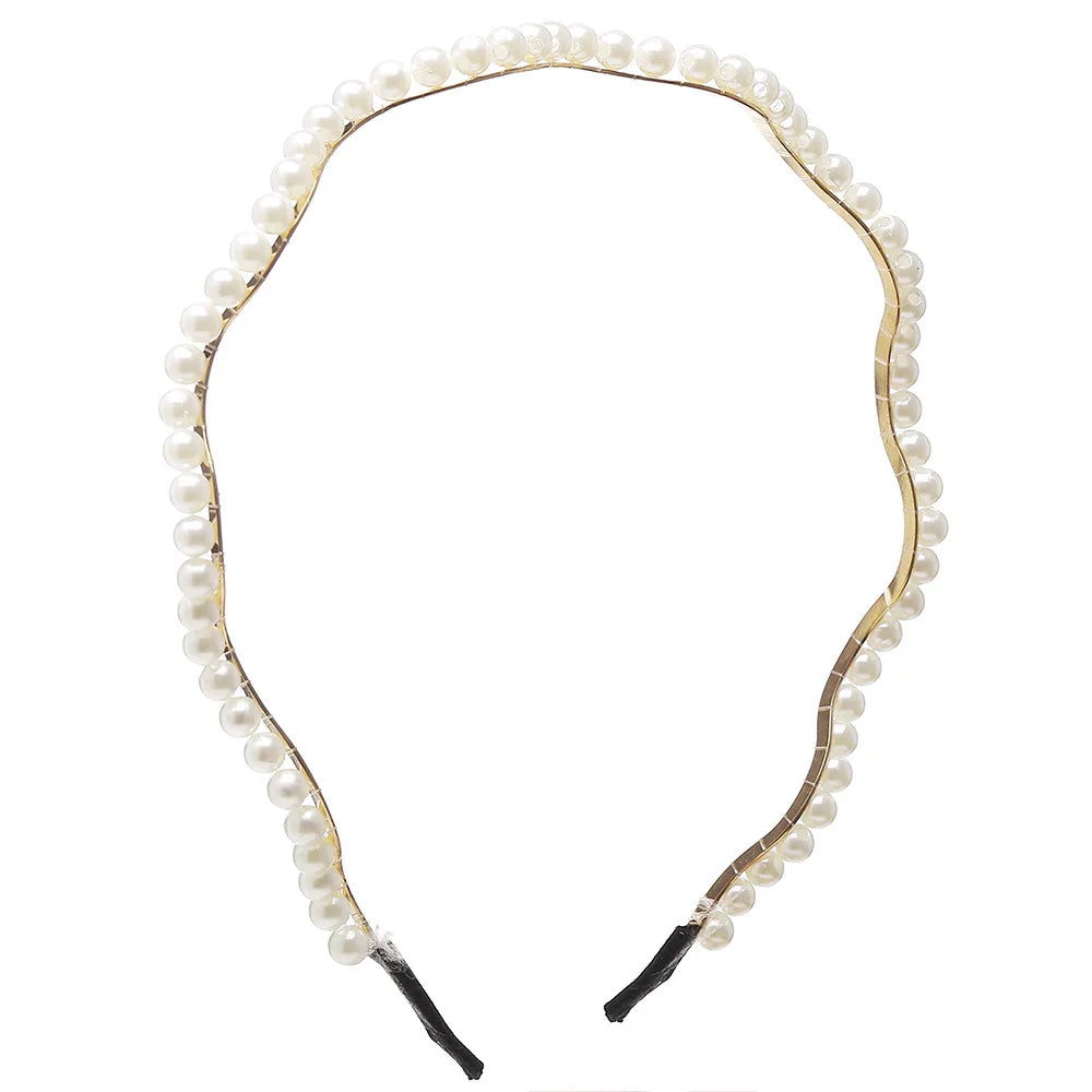 Yobest Fashion 2024 New Elegant Full Pearls Hairbands for Women Sweet Headband Hair Bundle Lady Hair Hoops Accessories