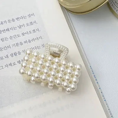 2021 New Fashion Exquisite Medium Small Pearl Geometric Hairpin Hair Crab Hair Claws Women Girl Hair Accessories Headwear