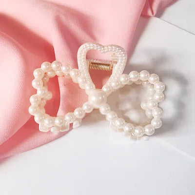 2021 New Fashion Exquisite Medium Small Pearl Geometric Hairpin Hair Crab Hair Claws Women Girl Hair Accessories Headwear